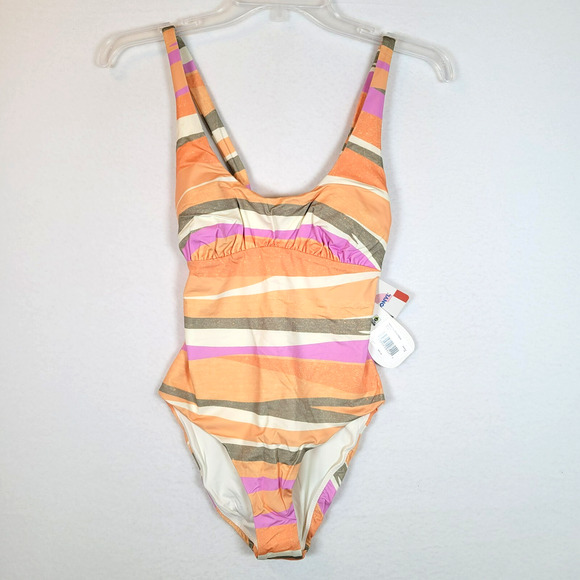 pRana Womens Mallorca One Piece Bathing Suit Swimwear Size XS Orange Adjustable - Picture 1 of 7